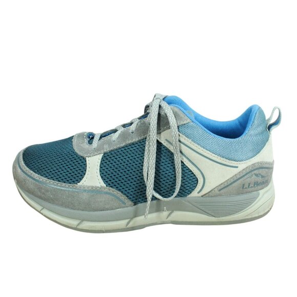 LL Bean Men's Blue Mesh Foam Padded Collar Anti-Odor Walking Shoes Size 9.5 M - Picture 1 of 9
